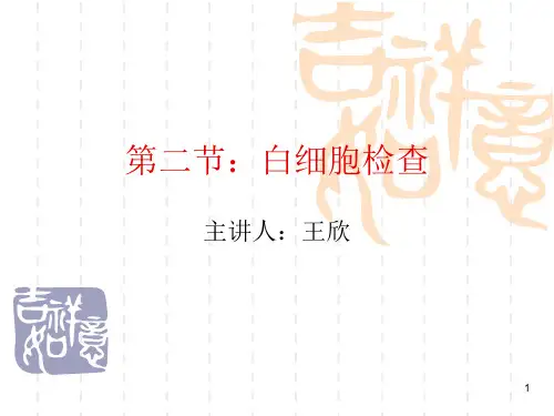 WBC检查幻灯片