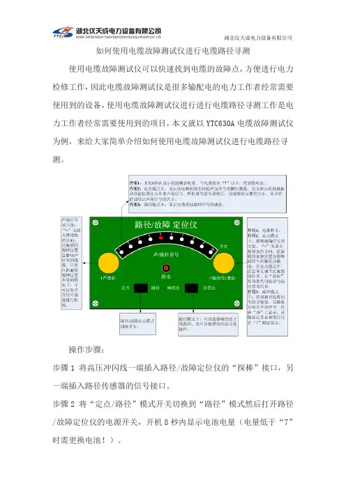 如何使用电缆故障测试仪进行电缆路径寻测
