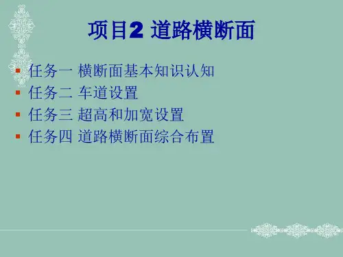项目2 道路横断面详解