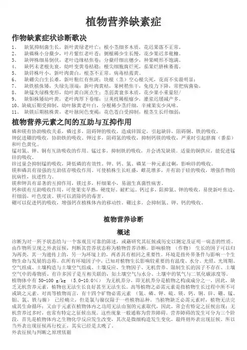 植物营养缺素症