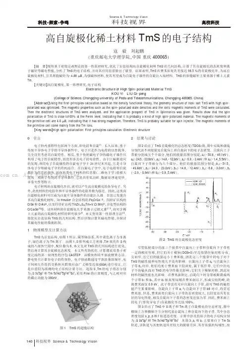 高自旋极化稀土材料TmS的电子结构