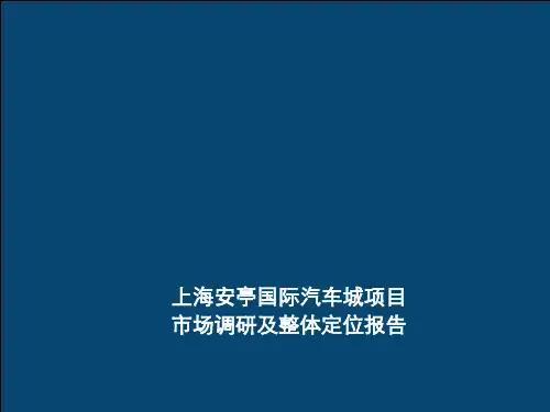 上海安亭国际汽车城项目市场调研及整体定位报告(189页)