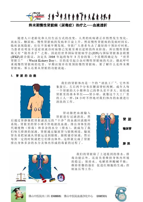 终末期慢性肾脏病(尿毒症)治疗之-----血液透析