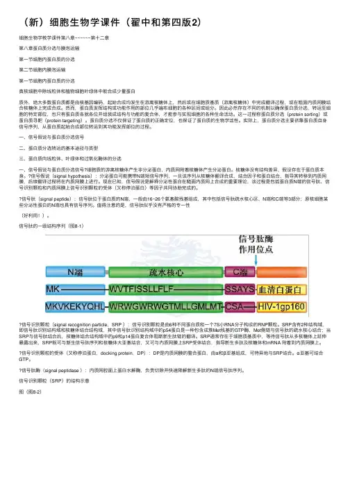 （新）细胞生物学课件（翟中和第四版2）