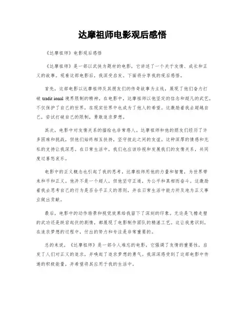 达摩祖师电影观后感悟