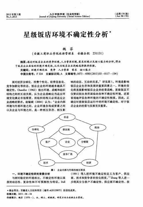 星级饭店环境不确定性分析