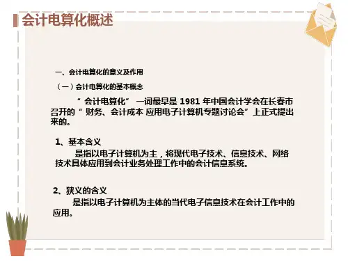 备考2013年会计电算化重点概述