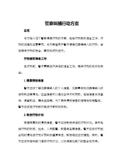 警察缉捕行动方案