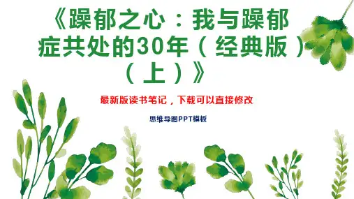 《躁郁之心：我与躁郁症共处的30年(经典版)(上)》读书笔记PPT模板思维导图下载