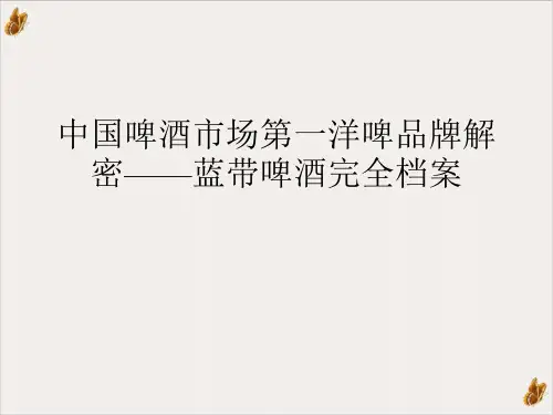 蓝带啤酒品牌分析与建议(31页)