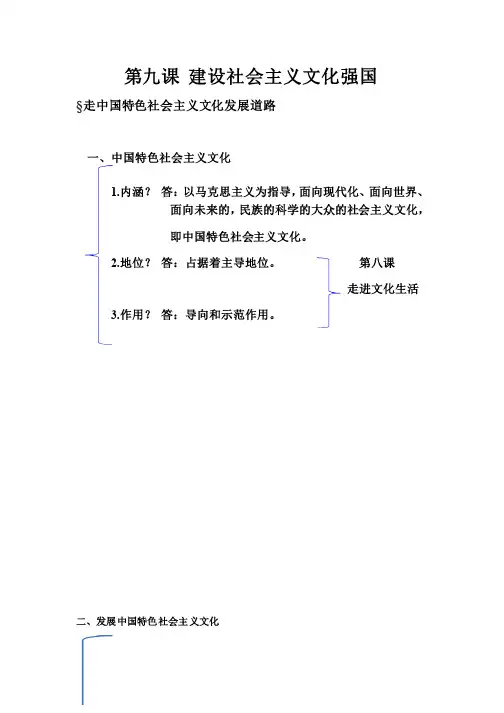 高中政治必修三第九课重点知识点总结