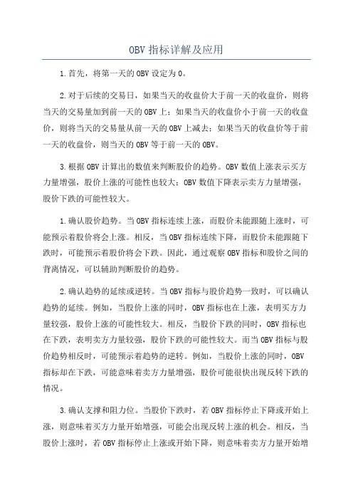 OBV指标详解及应用