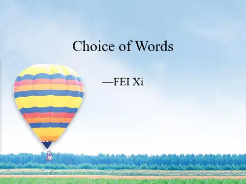 Choice of Words