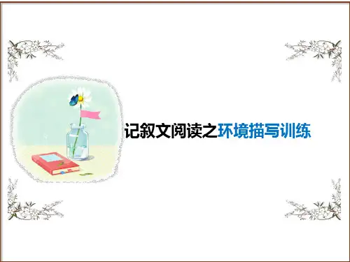 中考语文二轮专题复习：记叙文阅读之环境描写(共20张PPT)