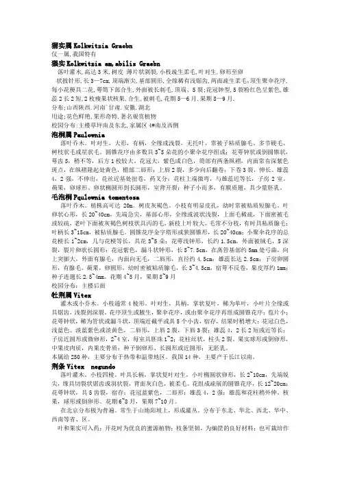 林大校园植物志连载2
