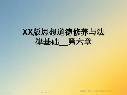XX版思想道德修养与法律基础第六章