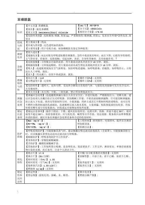 苯磺酰氯