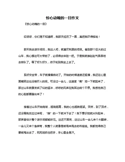 惊心动魄的一目作文