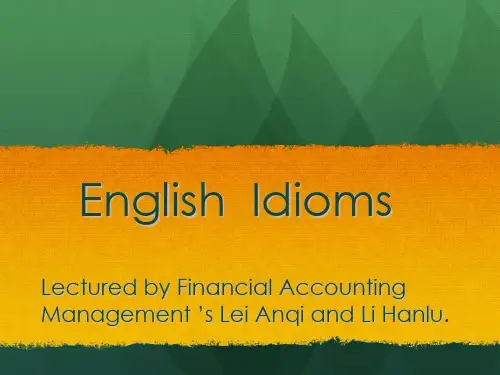 English idioms英语成语习语