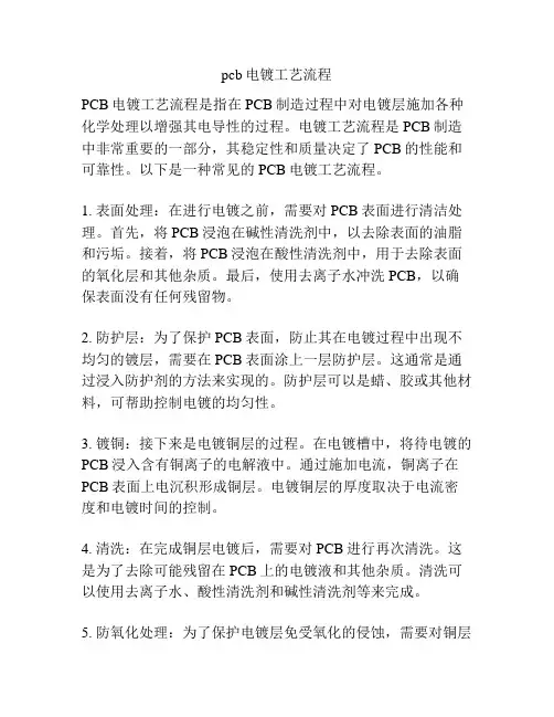 pcb电镀工艺流程