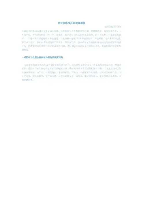 组合机床液压系统原理图
