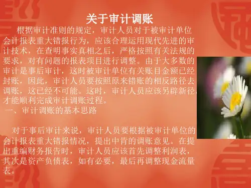 审计调账分录1