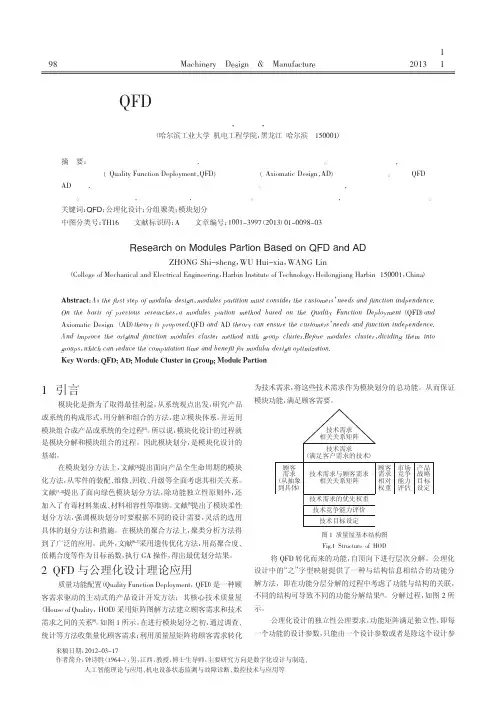 基于QFD和公理化设计的模块划分方法研究