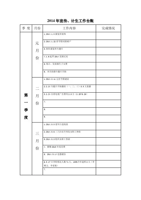 工作台账
