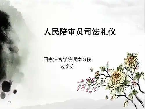 人民陪审员司法礼仪