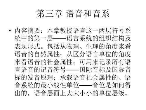 第三章语音与音系