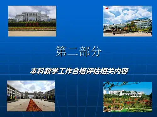 本科教学工作合格评估相关内容