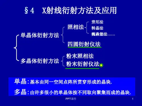 第二章 X射线衍射分析方法及应用  ppt课件
