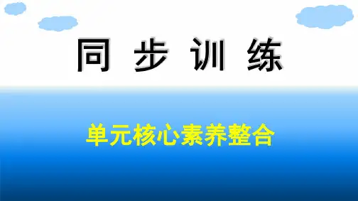 高中思想政治选择性必修第一册 第3单元 经济全球化 单元核心素养整合 (3)