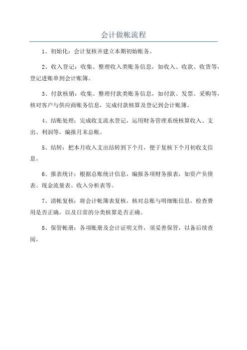 会计做帐流程