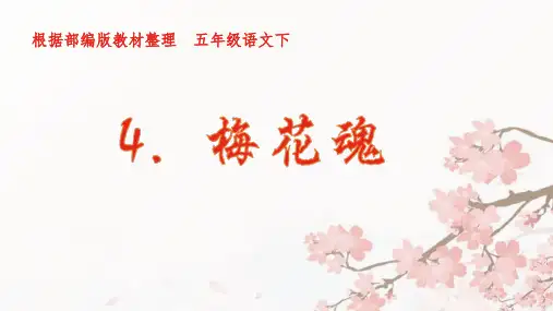 部编版五年级语文下册第4课《梅花魂》优秀PPT课件