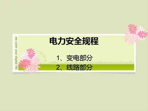 电力安全规程ppt模板
