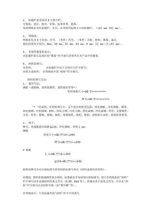 图框标准