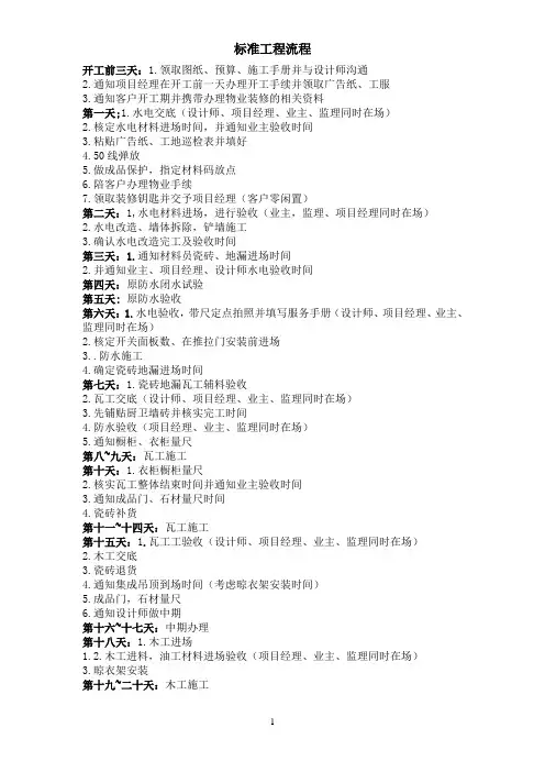 家装监理工作流程