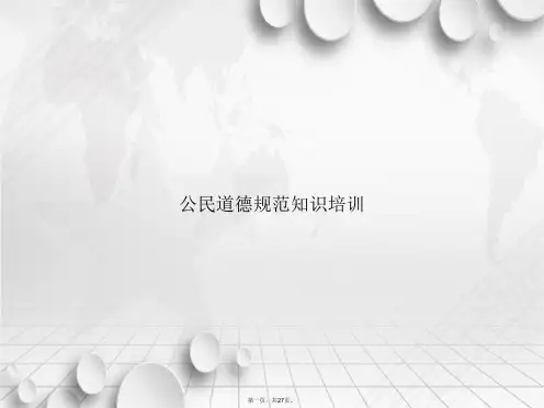 公民道德规范知识培训讲课文档