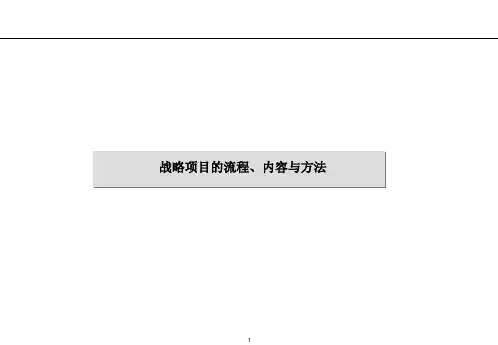 罗兰贝格战略咨询流程方法与内容
