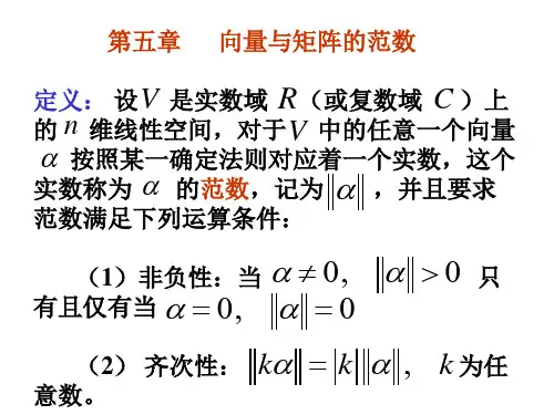 矩阵分析---第五章  向量与矩阵的范数
