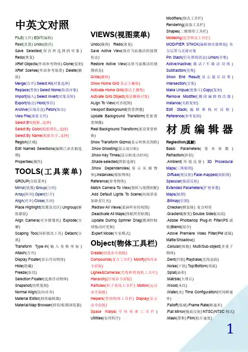 cad 3ds max快捷键