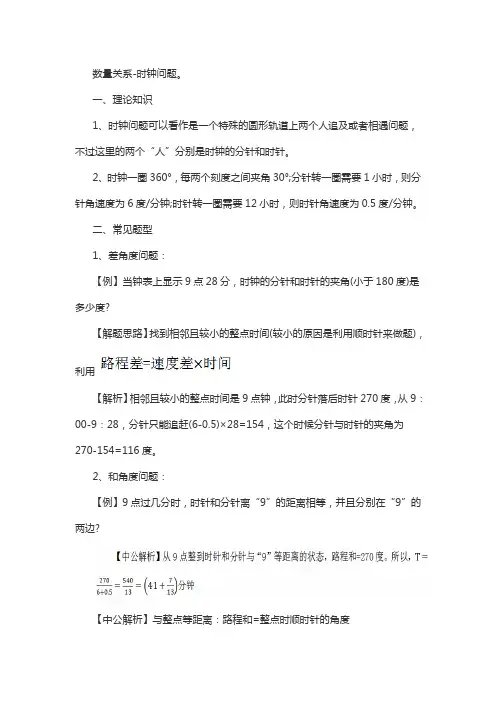 数量关系-时钟问题