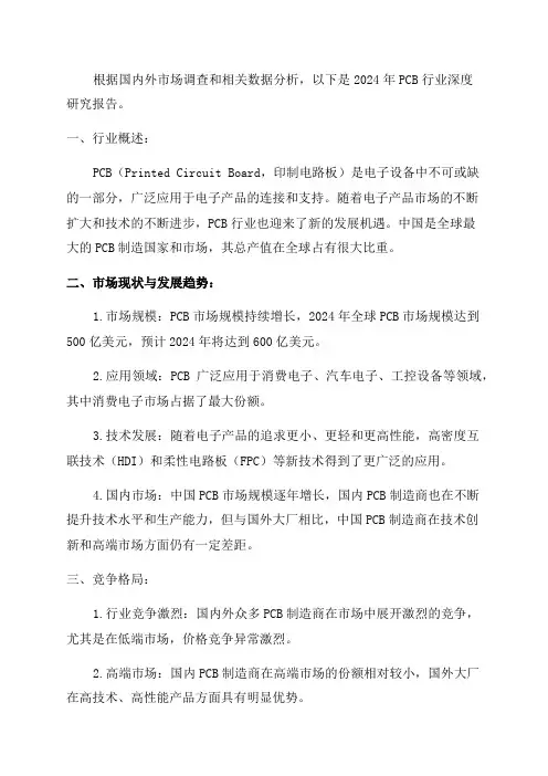 2024年PCB行业深度研究报告