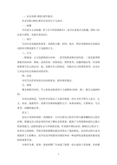 海南大学思修社会实践报告怎么写