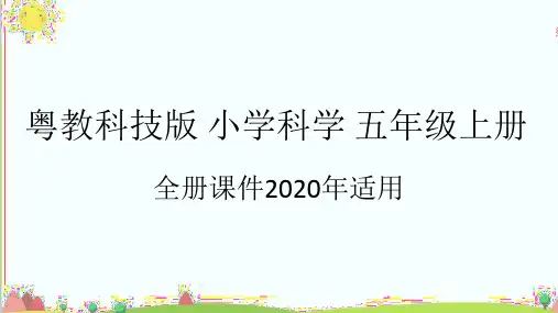 新粤教版五年级科学上册全册教学课件