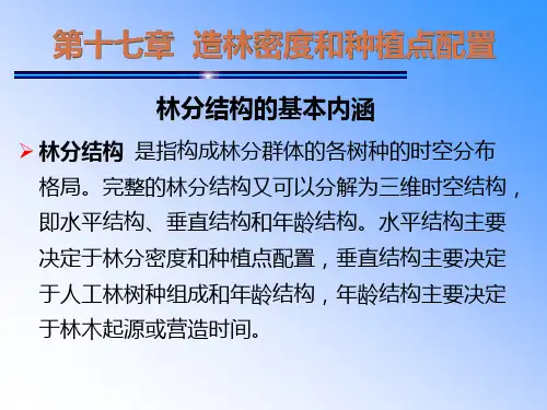 第17章 造林密度和种植点配置