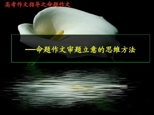 高考语文专题复习课件：命题作文审题立意的思维方法