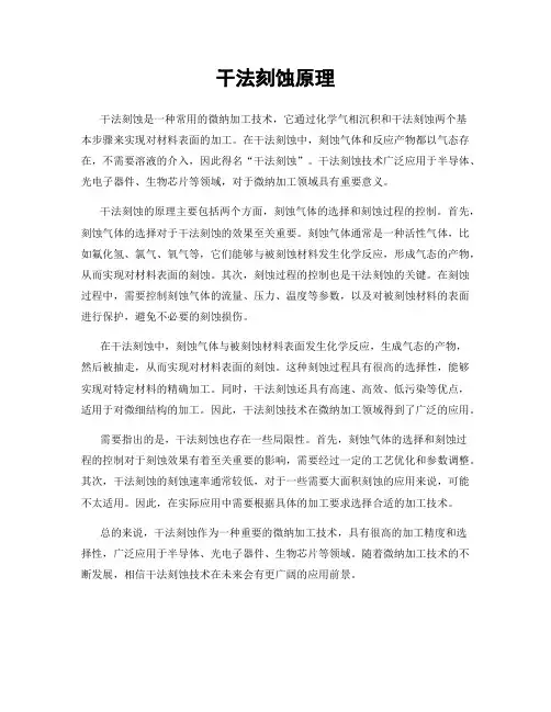 干法刻蚀原理