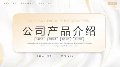 公司产品介绍PPT